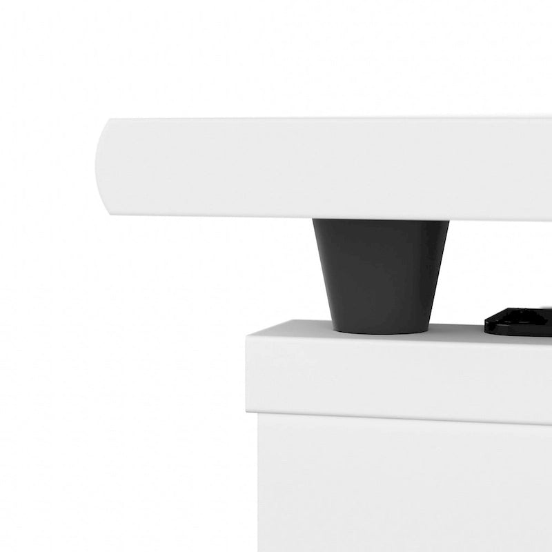 72-Inch L-Shaped Sit-to-Stand Desk with Hutch and File Drawer