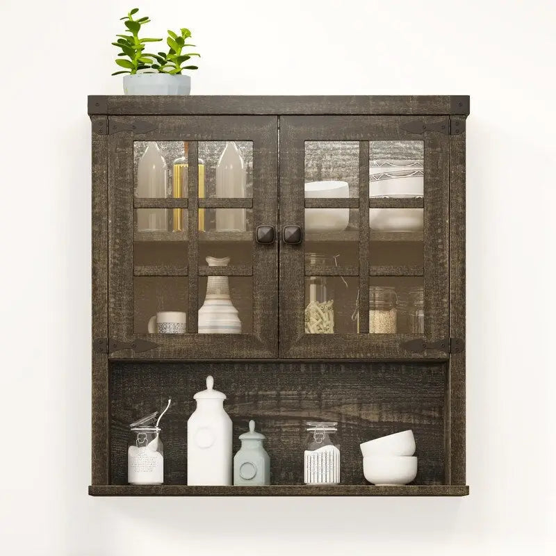 Farmhouse Bathroom Wall Cabinet, Over The Toilet Storage Cabinet