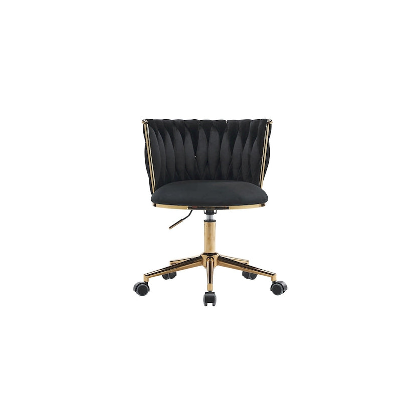 Ergonomic Office Chair with Woven Backrest, Adjustable Height and 360-Degree Swivel