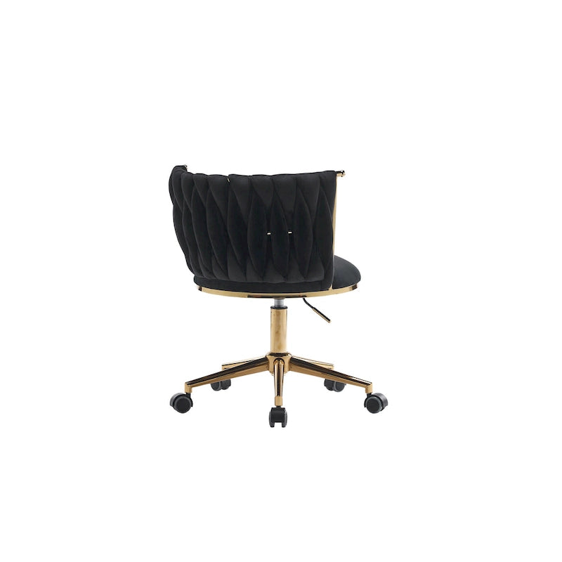 Ergonomic Office Chair with Woven Backrest, Adjustable Height and 360-Degree Swivel