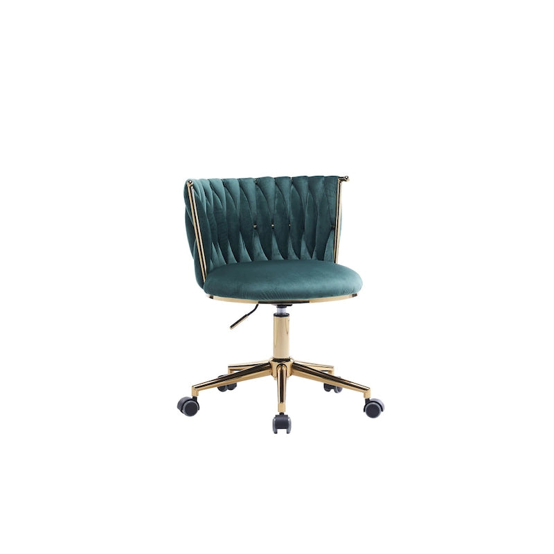 Ergonomic Office Chair with Woven Backrest, Adjustable Height and 360-Degree Swivel