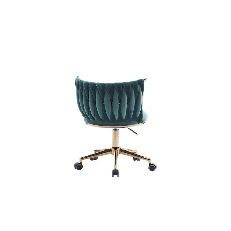 Ergonomic Office Chair with Woven Backrest, Adjustable Height and 360-Degree Swivel