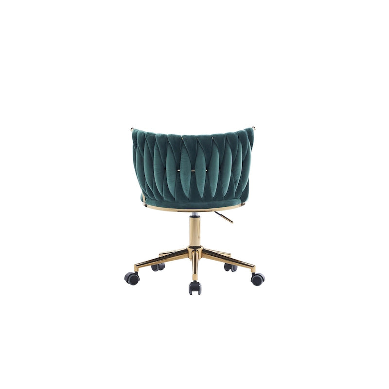 Ergonomic Office Chair with Woven Backrest, Adjustable Height and 360-Degree Swivel