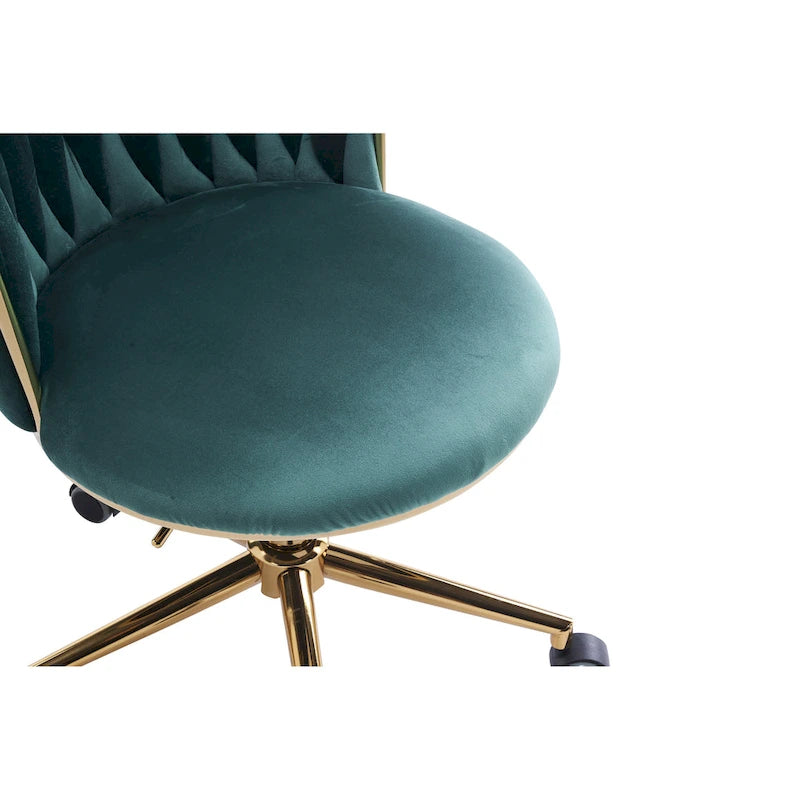 Ergonomic Office Chair with Woven Backrest, Adjustable Height and 360-Degree Swivel