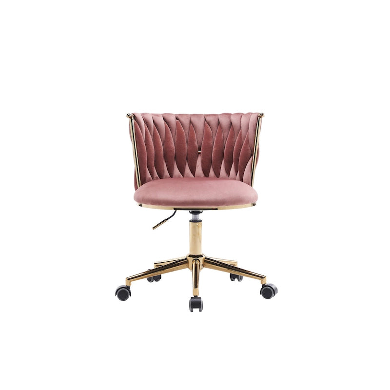Ergonomic Office Chair with Woven Backrest, Adjustable Height and 360-Degree Swivel