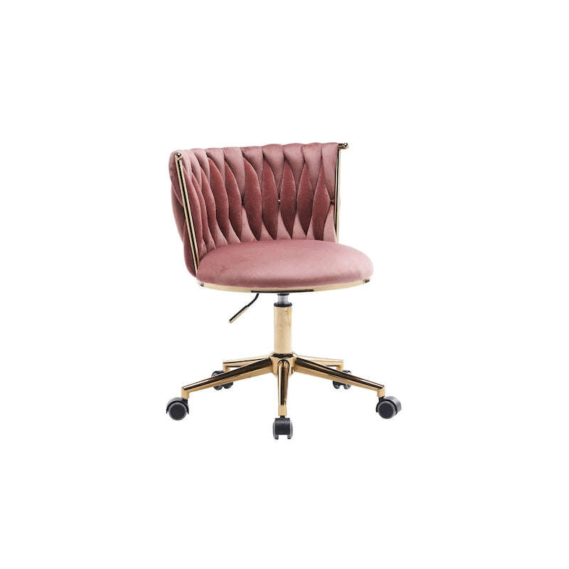 Ergonomic Office Chair with Woven Backrest, Adjustable Height and 360-Degree Swivel