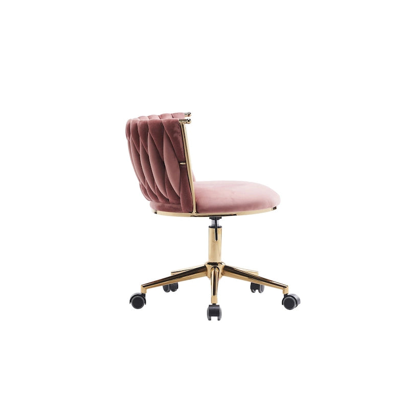 Ergonomic Office Chair with Woven Backrest, Adjustable Height and 360-Degree Swivel
