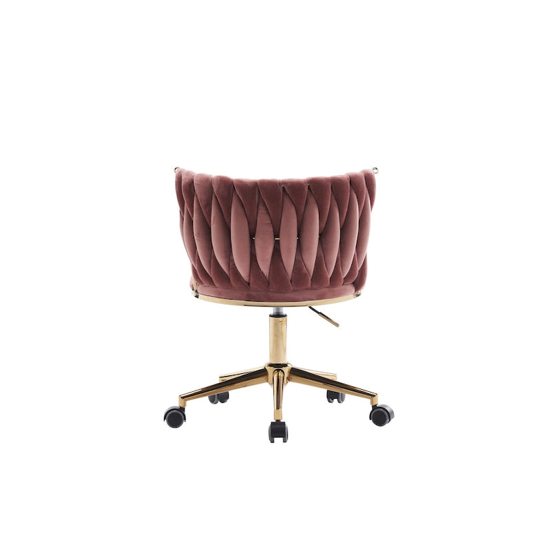 Ergonomic Office Chair with Woven Backrest, Adjustable Height and 360-Degree Swivel