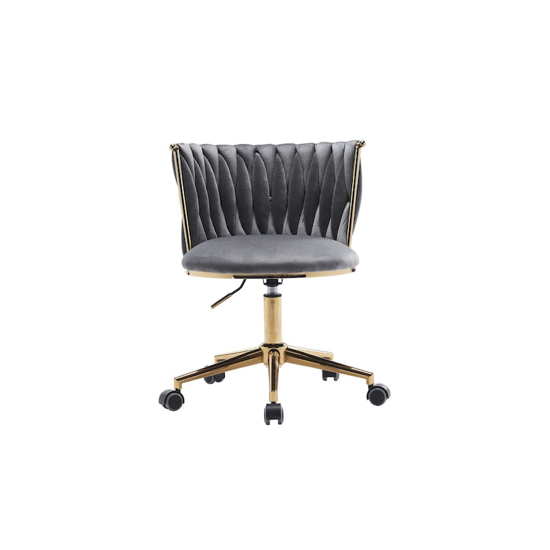 Ergonomic Office Chair with Woven Backrest, Adjustable Height and 360-Degree Swivel