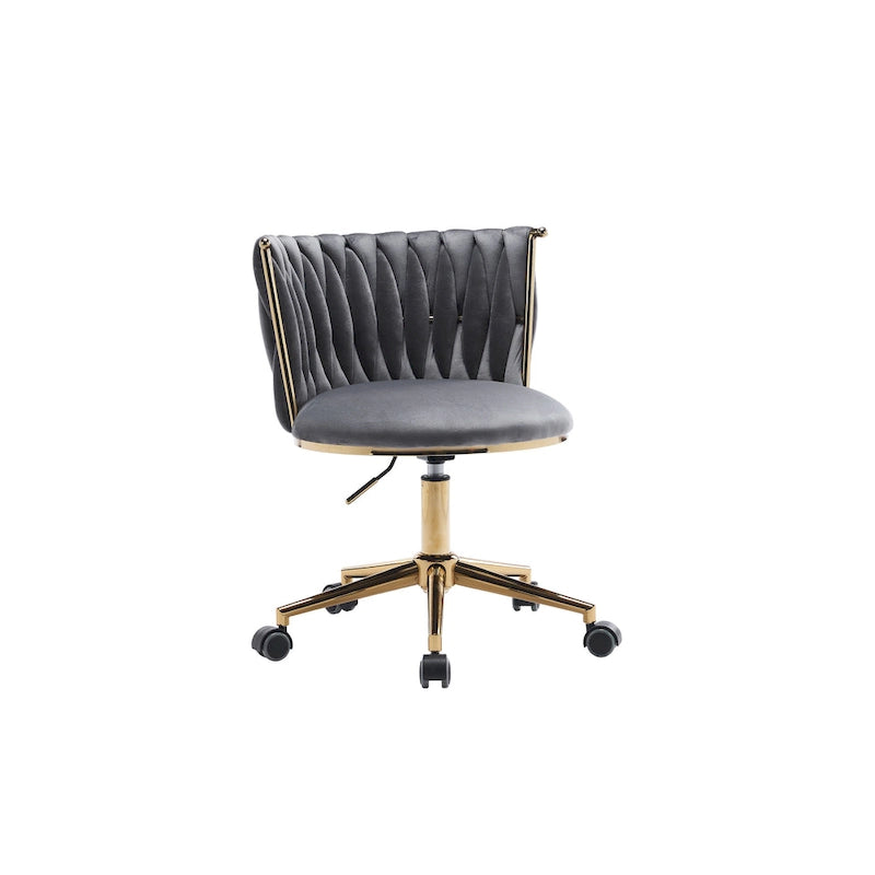 Ergonomic Office Chair with Woven Backrest, Adjustable Height and 360-Degree Swivel