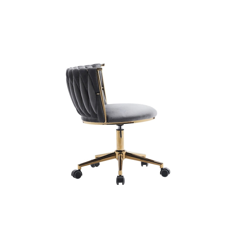 Ergonomic Office Chair with Woven Backrest, Adjustable Height and 360-Degree Swivel