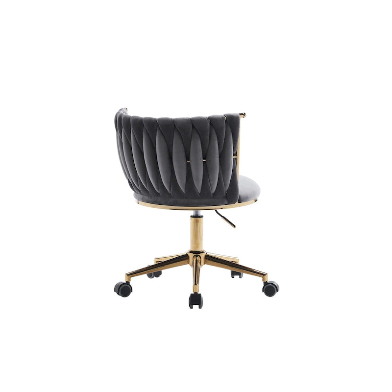 Ergonomic Office Chair with Woven Backrest, Adjustable Height and 360-Degree Swivel