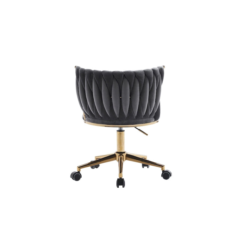 Ergonomic Office Chair with Woven Backrest, Adjustable Height and 360-Degree Swivel