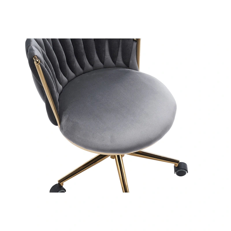 Ergonomic Office Chair with Woven Backrest, Adjustable Height and 360-Degree Swivel