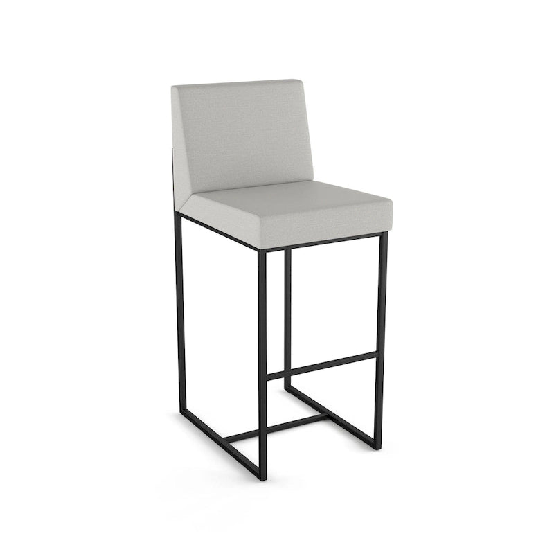 Metal Frame Counter and Bar Stool with Upholstered Seat and Backrest