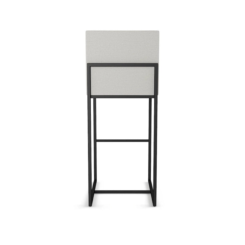 Metal Frame Counter and Bar Stool with Upholstered Seat and Backrest
