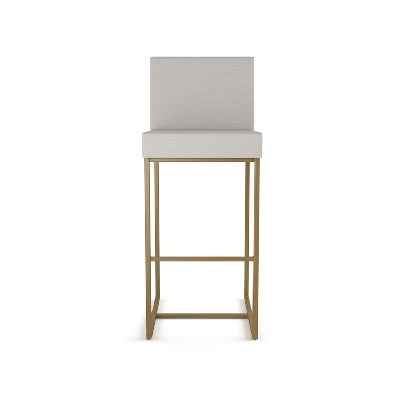 Metal Frame Counter and Bar Stool with Upholstered Seat and Backrest
