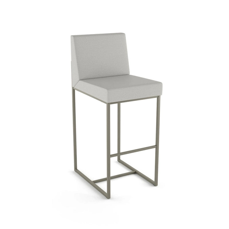 Metal Frame Counter and Bar Stool with Upholstered Seat and Backrest