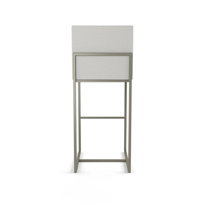 Metal Frame Counter and Bar Stool with Upholstered Seat and Backrest