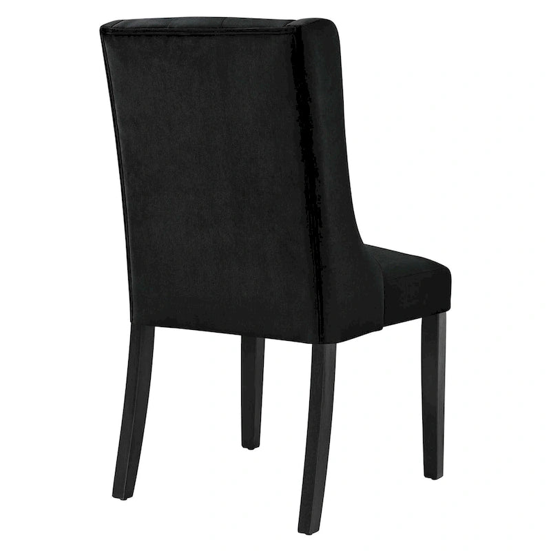 Performance Velvet Button Tufted Dining Chair with Solid Wood Frame, Set of 2