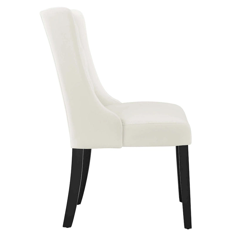 Performance Velvet Button Tufted Dining Chair with Solid Wood Frame, Set of 2