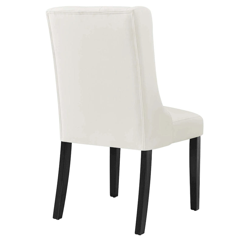 Performance Velvet Button Tufted Dining Chair with Solid Wood Frame, Set of 2