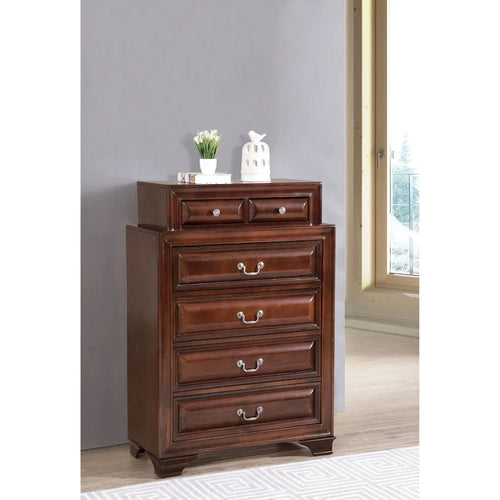 6-Drawer Chest Dresser with English Dovetail Construction, Fully Assembled