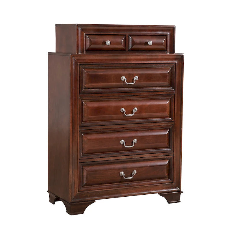 6-Drawer Chest Dresser with English Dovetail Construction, Fully Assembled