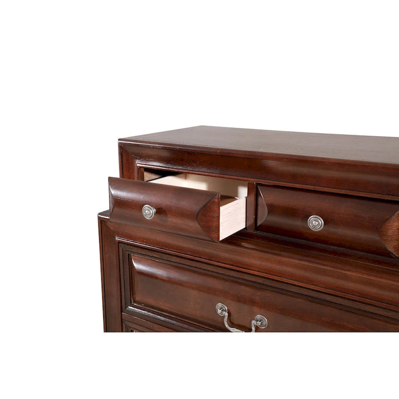 6-Drawer Chest Dresser with English Dovetail Construction, Fully Assembled