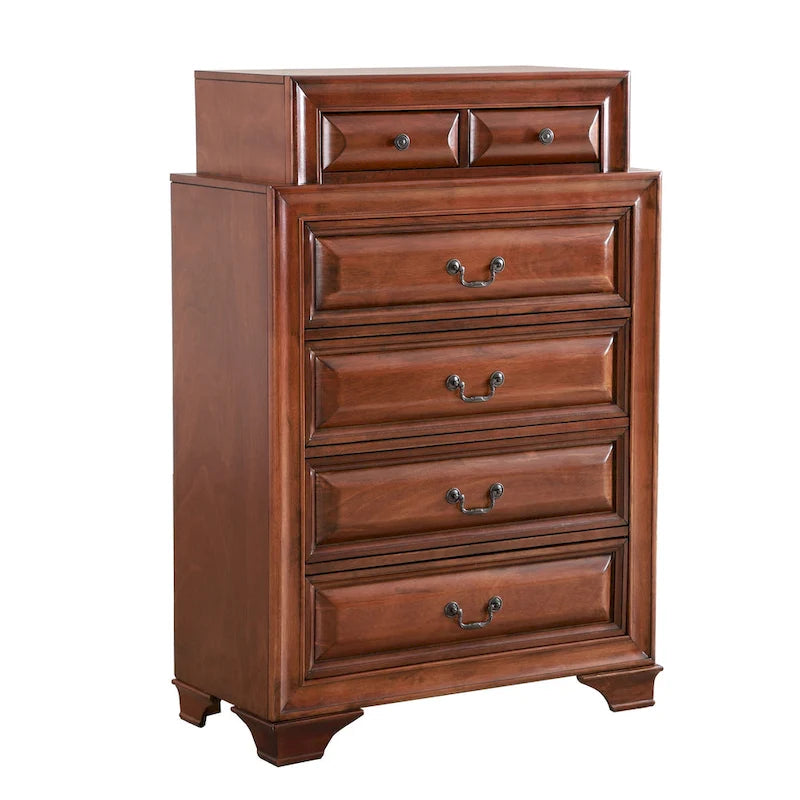 6-Drawer Chest Dresser with English Dovetail Construction, Fully Assembled