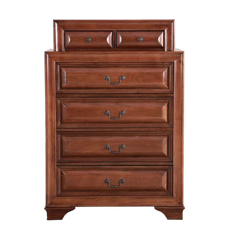 6-Drawer Chest Dresser with English Dovetail Construction, Fully Assembled