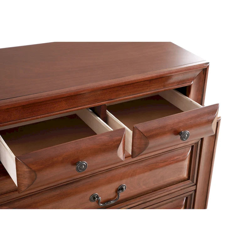6-Drawer Chest Dresser with English Dovetail Construction, Fully Assembled