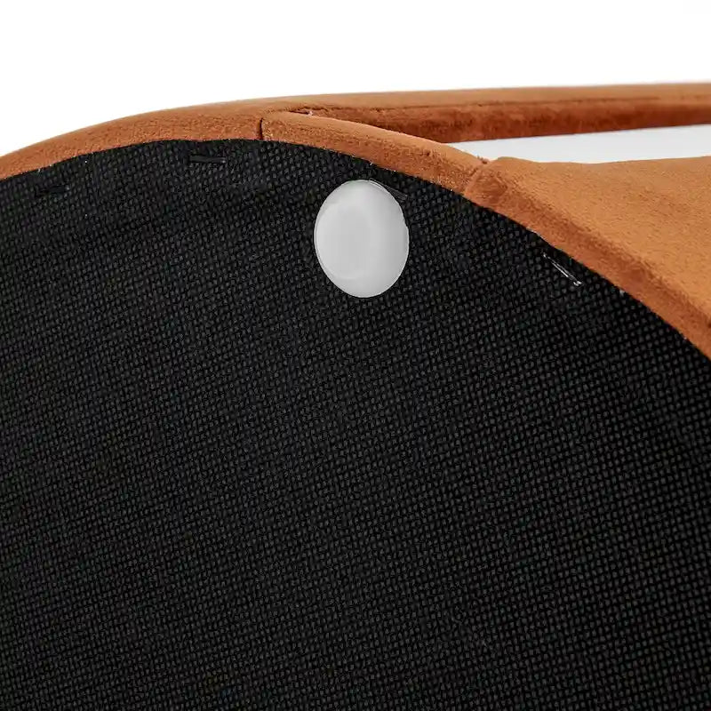 Velvet Fabric Round Ottoman, Footrest, Side Table and Seat