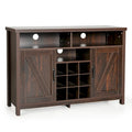 Buffet Sideboard Storage Cabinet with Wine Rack and 2 Cabinet Doors