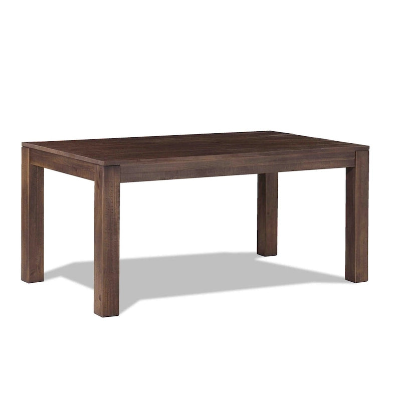 Solid Pine Wood Dining Table with Hand-Distressed Finish, Seats 6
