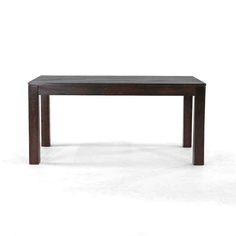Solid Pine Wood Dining Table with Hand-Distressed Finish, Seats 6