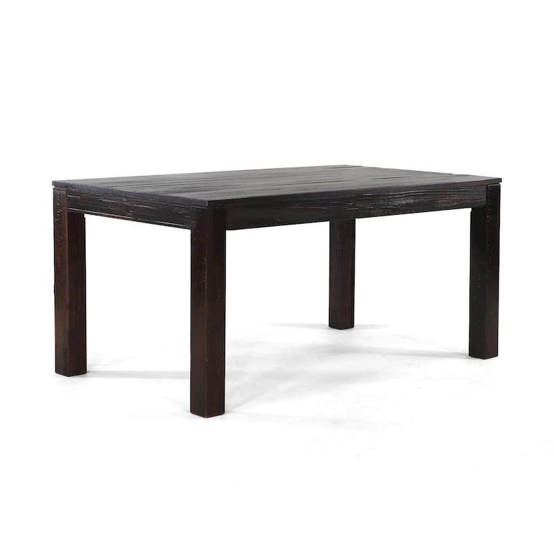 Solid Pine Wood Dining Table with Hand-Distressed Finish, Seats 6