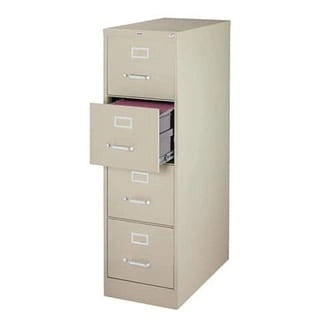 25-Inch Deep 4-Drawer Letter-Size Commercial Vertical File Cabinet, Fully Assembled