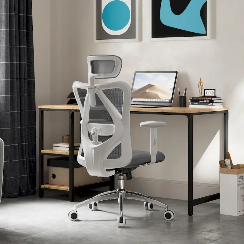 Ergonomic High-Back Mesh Office Chair with Adjustable Lumbar Support and Headrest