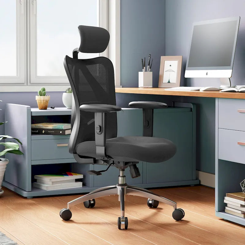 Ergonomic High-Back Mesh Office Chair with Adjustable Lumbar Support and Headrest