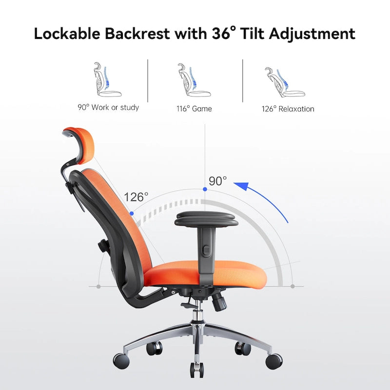 Ergonomic High-Back Mesh Office Chair with Adjustable Lumbar Support and Headrest