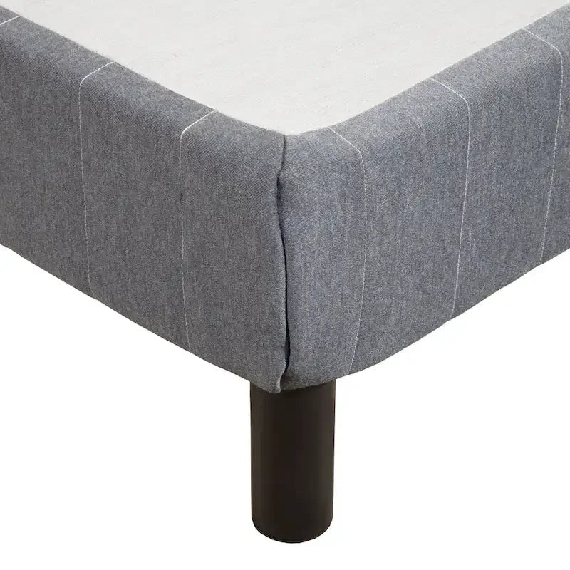 Full Size Platform Bed Base with Upholstered Frame and Removable Legs