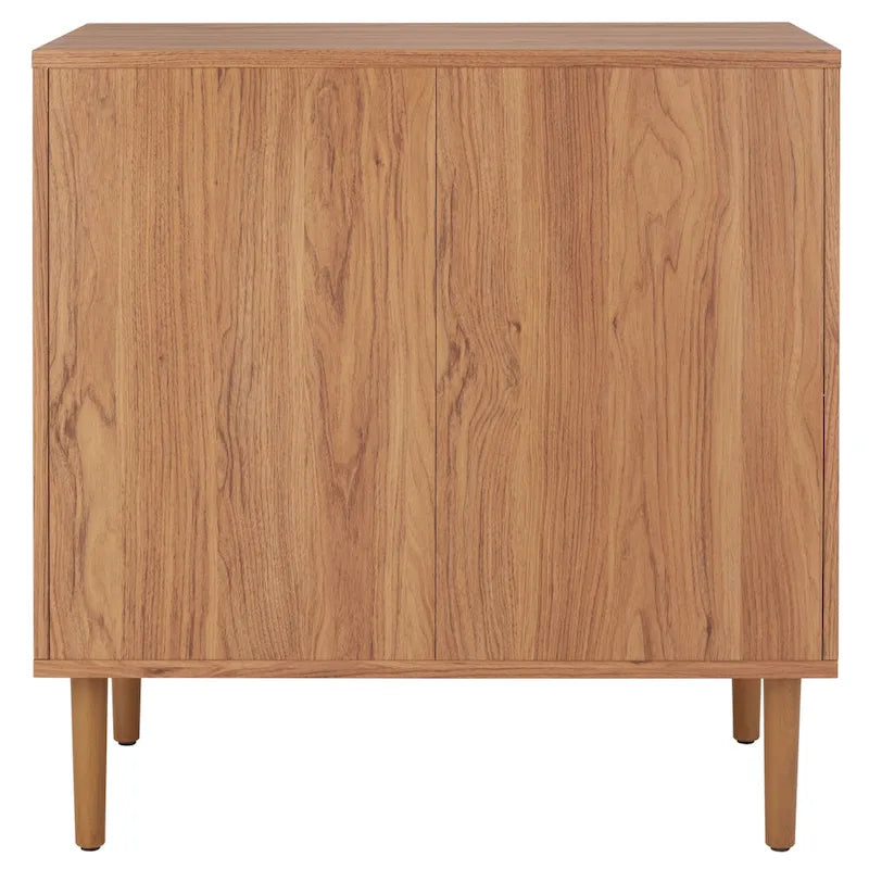3-Drawer Chest with Rattan Mesh Front and Metal Pulls