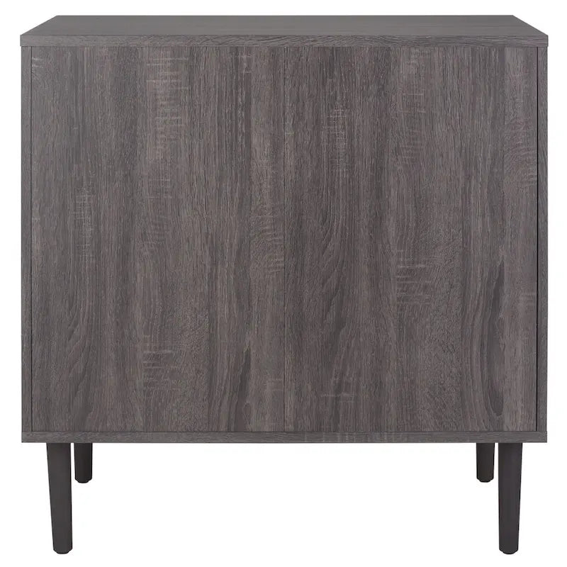 3-Drawer Chest with Rattan Mesh Front and Metal Pulls