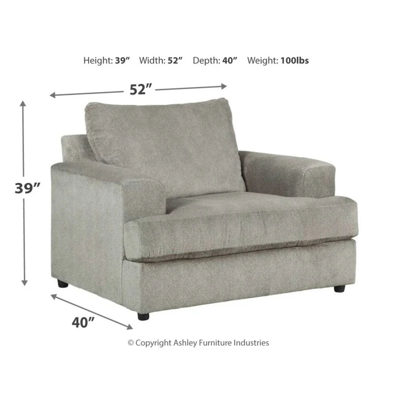 Oversized Microfiber Accent Chair and a Half, Deep Seat for Relaxation
