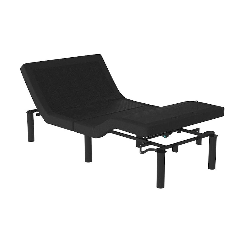Upholstered Adjustable Bed Base with Wireless Remote and Anti-Skid Fabric