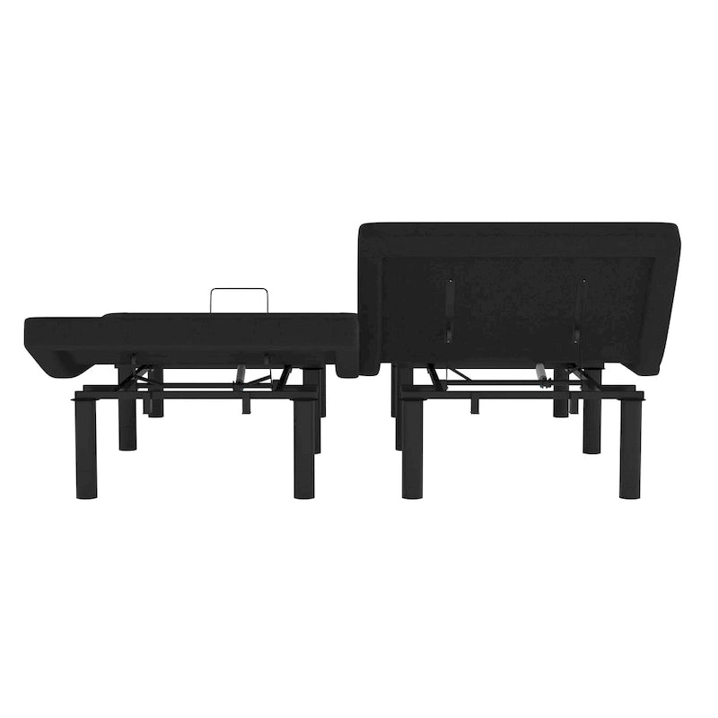 Upholstered Adjustable Bed Base with Wireless Remote and Anti-Skid Fabric