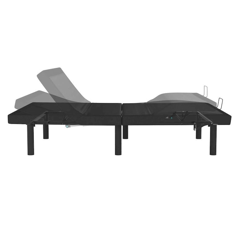 Upholstered Adjustable Bed Base with Wireless Remote and Anti-Skid Fabric