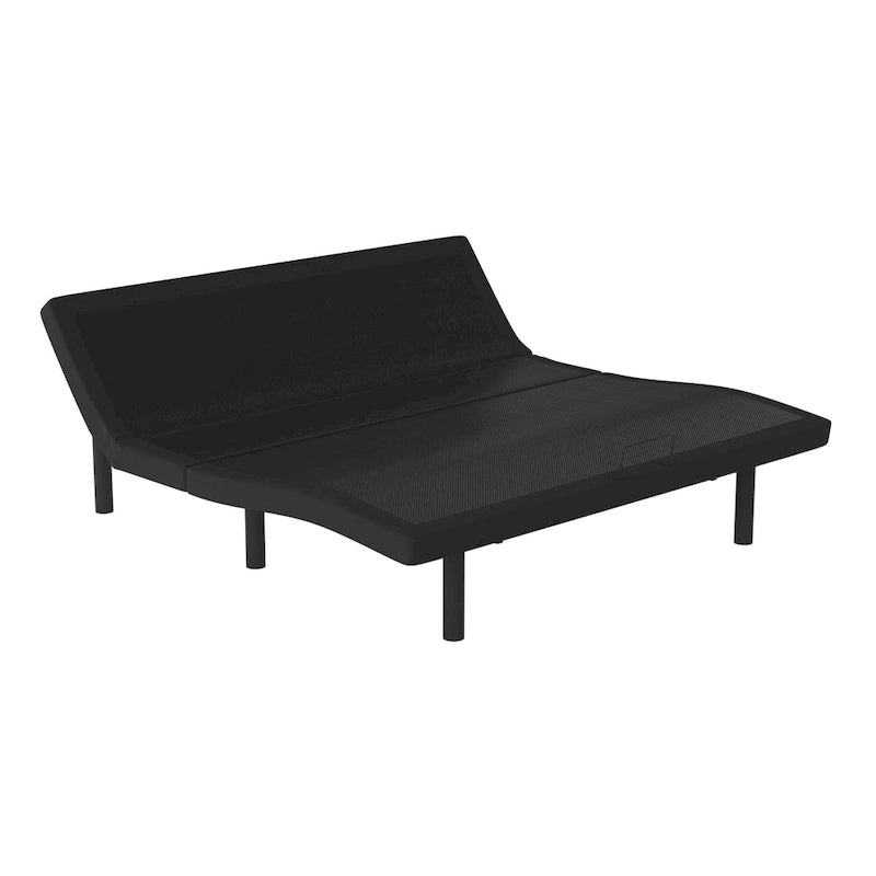 Upholstered Adjustable Bed Base with Wireless Remote and Anti-Skid Fabric