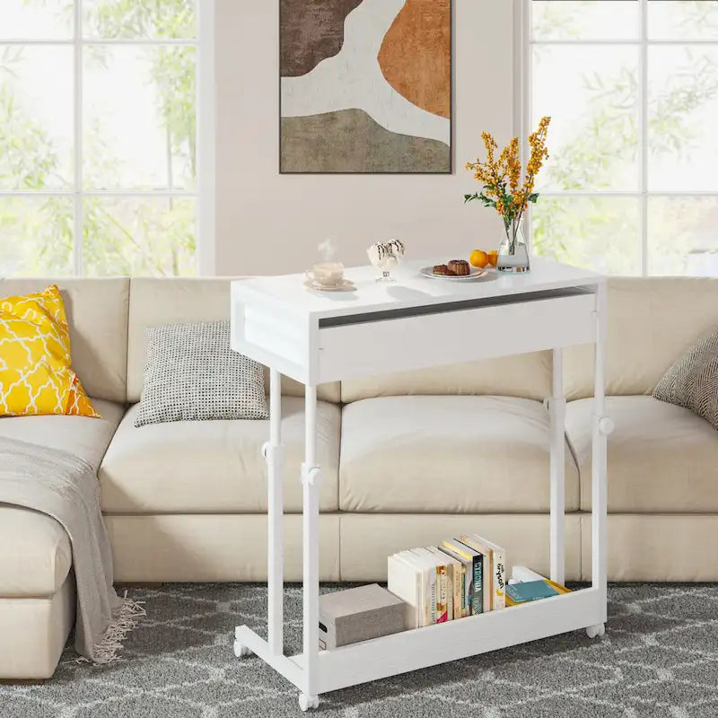 Mobile Portable Laptop Standing Desk with Drawers